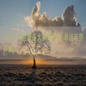 2023年巨蟹座大事件预言 命运走势详解
