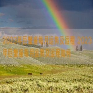 2023年巨蟹座每月运势及运程 2023年巨蟹座每月运势及运程如何