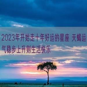 2023年开始走十年好运的星座 天蝎运气稳步上升则生活快乐