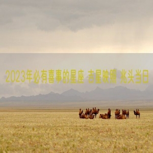 2023年必有喜事的星座 吉星映照 兆头当日