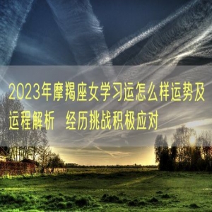 2023年摩羯座女学习运怎么样运势及运程解析  经历挑战积极应对