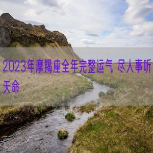 2023年摩羯座全年完整运气 尽人事听天命