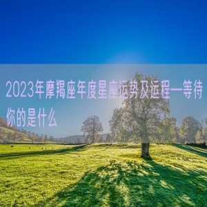 2023年摩羯座年度星座运势及运程—等待你的是什么