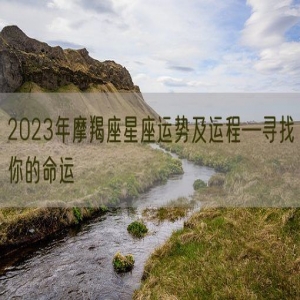 2023年摩羯座星座运势及运程—寻找你的命运