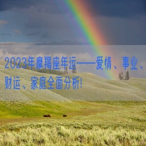 2023年摩羯座年运——爱情、事业、财运、家庭全面分析!