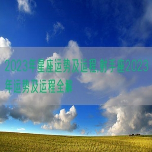 2023年星座运势及运程,射手座2023年运势及运程全解