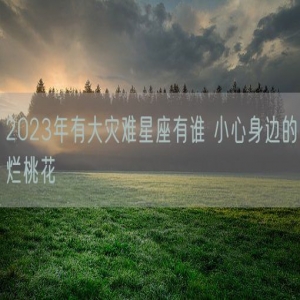 2023年有大灾难星座有谁 小心身边的烂桃花