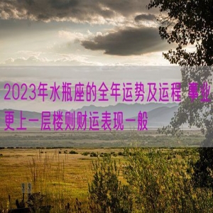 2023年水瓶座的全年运势及运程 事业更上一层楼则财运表现一般