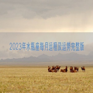 2023年水瓶座每月运程及运势完整版