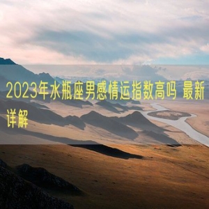 2023年水瓶座男感情运指数高吗 最新详解