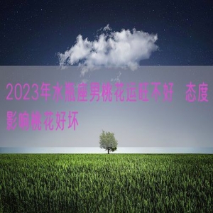 2023年水瓶座男桃花运旺不好  态度影响桃花好坏