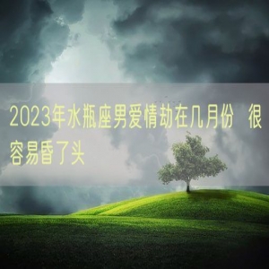 2023年水瓶座男爱情劫在几月份  很容易昏了头
