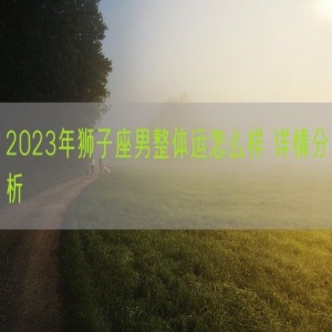 2023年狮子座男整体运怎么样 详情分析