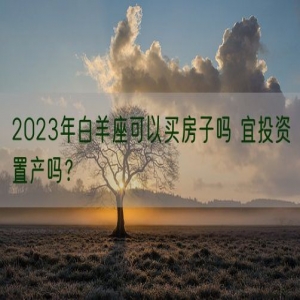 2023年白羊座可以买房子吗 宜投资置产吗？