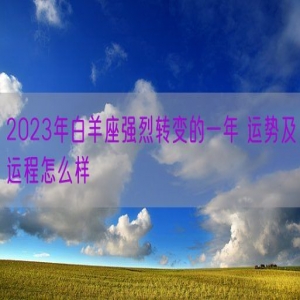 2023年白羊座强烈转变的一年 运势及运程怎么样