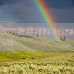 2023年白羊座每月健康运 需要注意哪些方面