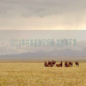 2023年白羊座财运好吗 指数高不高