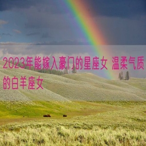 2023年能嫁入豪门的星座女 温柔气质的白羊座女