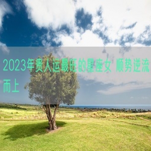 2023年贵人运最旺的星座女 顺势逆流而上