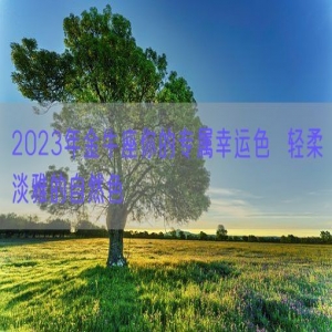 2023年金牛座你的专属幸运色  轻柔淡雅的自然色