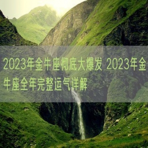 2023年金牛座彻底大爆发 2023年金牛座全年完整运气详解