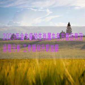 2023年金牛座的生肖属牛各方面运势及运程分析 工作顺利升职加薪