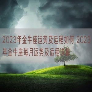 2023年金牛座运势及运程如何 2023年金牛座每月运势及运程详解