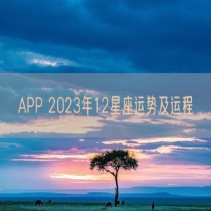 APP 2023年12星座运势及运程