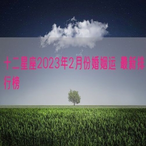 十二星座2023年2月份婚姻运 最新排行榜