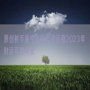 原创射手座今年运势及运程2023年 财运可喜可贺