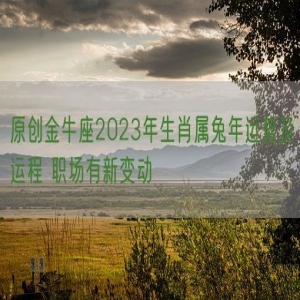 原创金牛座2023年生肖属兔年运势及运程 职场有新变动