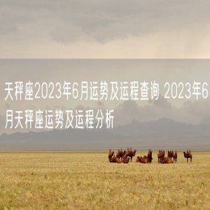 天秤座2023年6月运势及运程查询 2023年6月天秤座运势及运程分析
