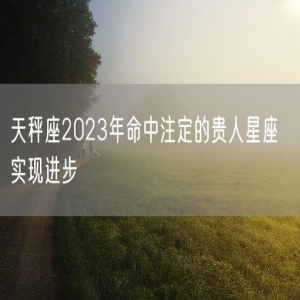 天秤座2023年命中注定的贵人星座  实现进步