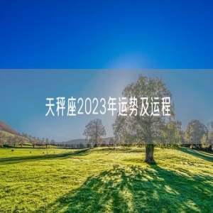天秤座2023年运势及运程