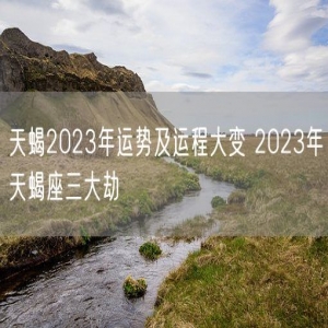天蝎2023年运势及运程大变 2023年天蝎座三大劫