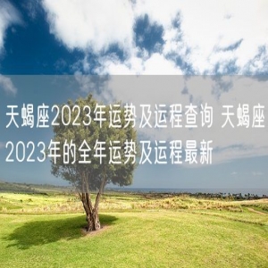天蝎座2023年运势及运程查询 天蝎座2023年的全年运势及运程最新