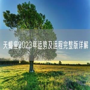 天蝎座2023年运势及运程完整版详解