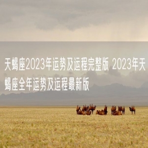 天蝎座2023年运势及运程完整版 2023年天蝎座全年运势及运程最新版