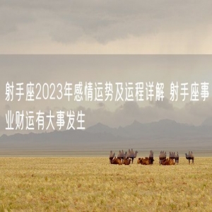 射手座2023年感情运势及运程详解 射手座事业财运有大事发生 