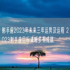 射手座2023年未来三年运势及运程 2023射手座目标清晰多有成就