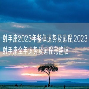 射手座2023年整体运势及运程,2023射手座全年运势及运程完整版