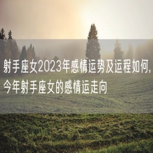 射手座女2023年感情运势及运程如何,今年射手座女的感情运走向