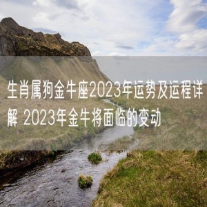 生肖属狗金牛座2023年运势及运程详解 2023年金牛将面临的变动