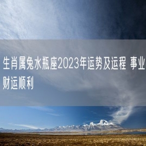 生肖属兔水瓶座2023年运势及运程 事业财运顺利