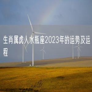 生肖属虎人水瓶座2023年的运势及运程