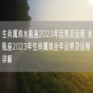 生肖属鸡水瓶座2023年运势及运程 水瓶座2023年生肖属鸡全年运势及运程详解