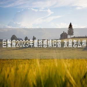 巨蟹座2023年最终感情归宿 发展怎么样