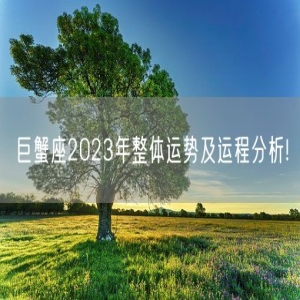巨蟹座2023年整体运势及运程分析!
