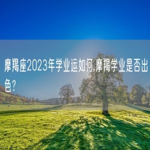 摩羯座2023年学业运如何,摩羯学业是否出色？