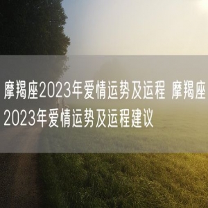 摩羯座2023年爱情运势及运程 摩羯座2023年爱情运势及运程建议